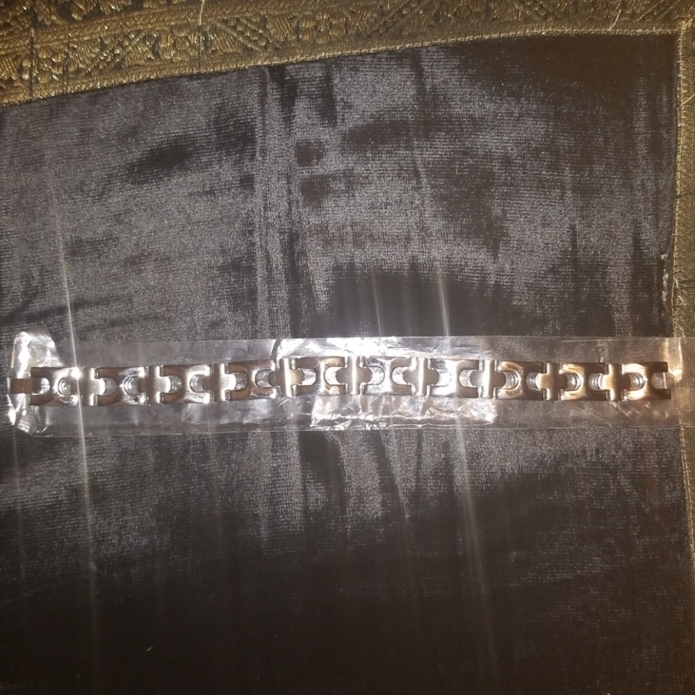 Mens Brushed Steel Link Bracelet NEW